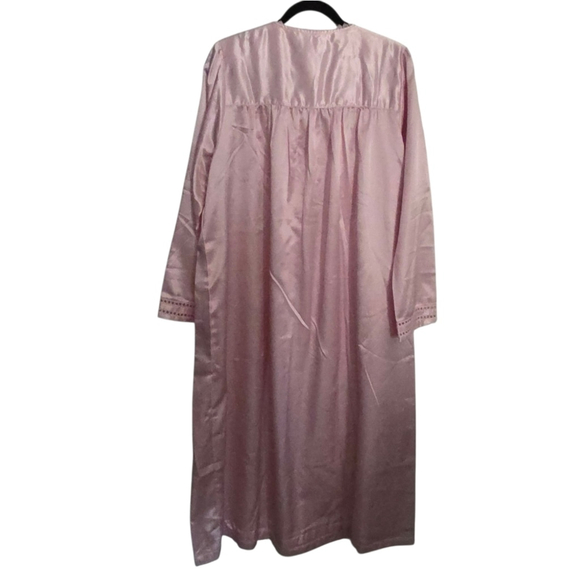 Vanity Fair Pink Satin Chemise Pajama Night Gown Size Large - Picture 6 of 8